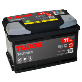 TUDOR TB712 L3 BASSE SLI 12V 71Ah 670A Batterie de démarrage